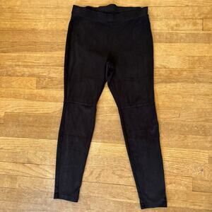 Hue black yoga exercise workout casual mid rise leggings size medium M b28
